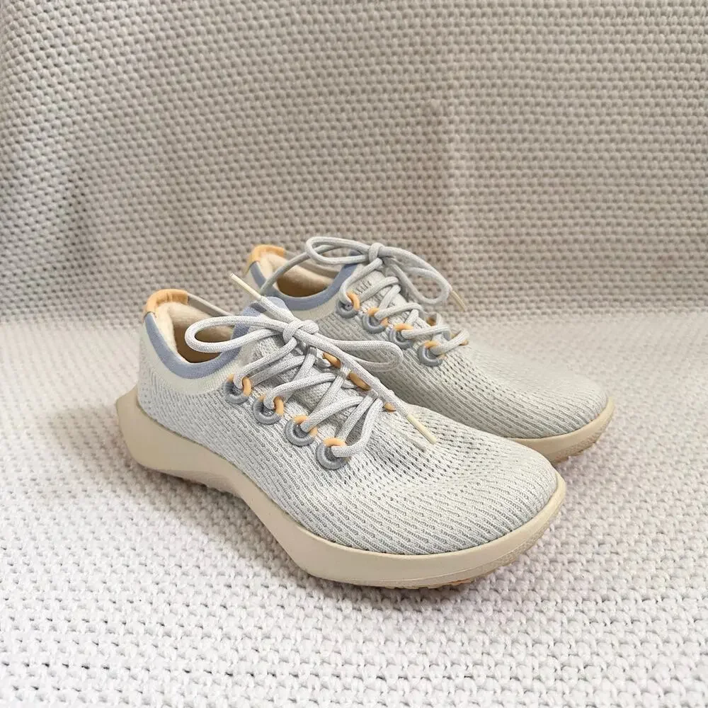 Allbirds Tree Dasher 2 Breezy Blue Beige Hush Sole Athletic Sneakers Women 9.5